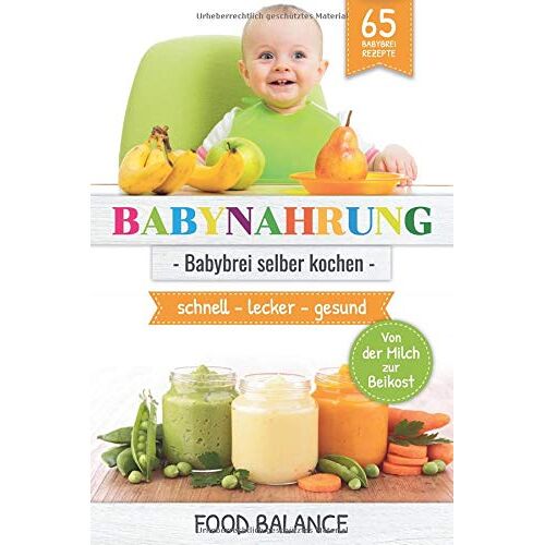Food Balance - GEBRAUCHT BABYNAHRUNG:: Babybrei selber kochen - 65 Babybrei Rezepte - Von der Milch zur Beikost - schnell, lecker, gesund (kochen für Babys und Kleinkinder, Band 1) - Preis vom 06.09.2023 05:03:33 h