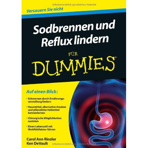 Rinzler, Carol Ann – GEBRAUCHT Sodbrennen und Reflux lindern für Dummies: (Fur Dummies) – Preis vom 08.01.2024 05:55:10 h