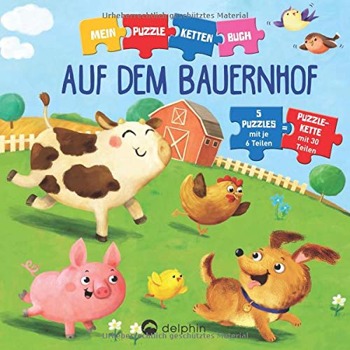 Kessel, Carola von - Puzzlekettenbuch Auf dem Bauernhof: 5 Puzzles mit je 6 Teilen - Preis vom 15.01.2022 06:01:58 h