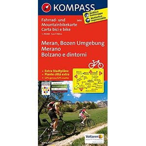 KOMPASS-Karten GmbH - GEBRAUCHT Meran, Bozen Umgebung - Merano, Bolzano e dintorni: Fahrrad- und Mountainbikekarte. GPS-genau. 1:70000 (KOMPASS-Fahrradkarten International, Band 3414) - Preis vom 09.05.2024 04:53:29 h