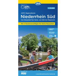 BVA BikeMedia GmbH - GEBRAUCHT ADFC-Regionalkarte Niederrhein Süd 1:75.000, mit Tagestourenvorschlägen, reiß- und wetterfest, E-Bike-geeignet, mit Knotenpunkten, ... bis Maastricht (ADFC-Regionalkarte 1:75000) - Preis vom 09.05.2024 04:53:29 h