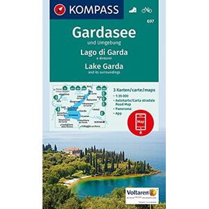 KOMPASS-Karten GmbH - GEBRAUCHT Gardasee und Umgebung - Lake Garda and its surroundings - Lago di Garda e dintorni: 3 Wanderkarten 1:35000 im Set inklusive Karte zur offline ... (KOMPASS-Wanderkarten, Band 697) - Preis vom 09.05.2024 04:53:29 h