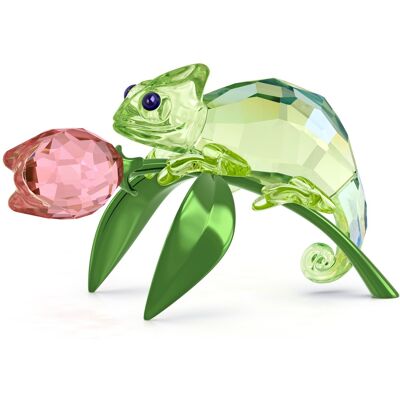 Swarovski Kristall Figuren - IDYLLIA-CHAMAELEON UND TULPE - 5719811 Swarovski Kristall Figuren - IDYLLIA-CHAMAELEON UND TULPE - 5719811