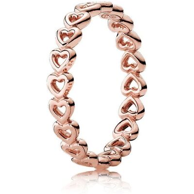 Pandora Ring - Rosegoldfarben Gereihte Herzen - 180177 Pandora Ring - Rosegoldfarben Gereihte Herzen - 180177