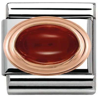 Nomination Anhänger - Composable Classic - 9k Rosegold, Edelstahl, Halbedelsteine - Rot - 430502/03 Nomination Anhänger - Composable Classic - 9k Rosegold, Edelstahl, Halbedelsteine - Rot - 430502/03