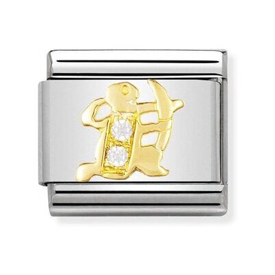 Nomination Classic - STERNZEICHEN Edelstahl, 18K-Gold und Cubic Zirc. (Schutze) Nomination Classic - STERNZEICHEN Edelstahl, 18K-Gold und Cubic Zirc. (Schutze)