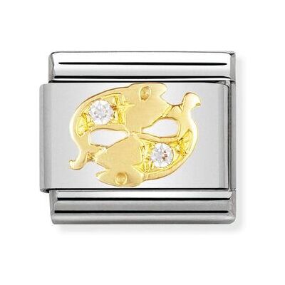 Nomination Classic - STERNZEICHEN Edelstahl, 18K-Gold und Cubic Zirc. (Fische) Nomination Classic - STERNZEICHEN Edelstahl, 18K-Gold und Cubic Zirc. (Fische)