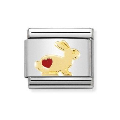 Nomination Charm - Kaninchen mit Herz - 030272/46 Nomination Charm - Kaninchen mit Herz - 030272/46