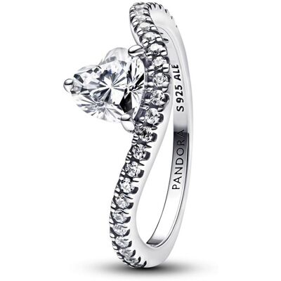 Pandora Ring - Wave heart - 193661C01 Pandora Ring - Wave heart - 193661C01