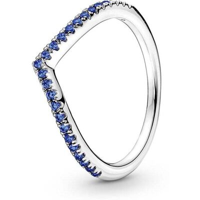 Pandora Ring - Timeless Wishbone blue - 196316C02 Pandora Ring - Timeless Wishbone blue - 196316C02