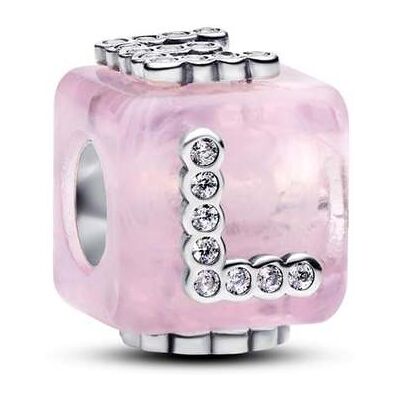Pandora Charm - Rosafarbener Murano-Glas Liebeswürfel - 794433C01 Pandora Charm - Rosafarbener Murano-Glas Liebeswürfel - 794433C01
