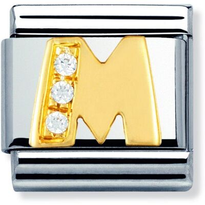 Nomination Classic - BUCHSTABEN Edelstahl, 18K-Gold und Cubic Zirc. (M) Nomination Classic - BUCHSTABEN Edelstahl, 18K-Gold und Cubic Zirc. (M)