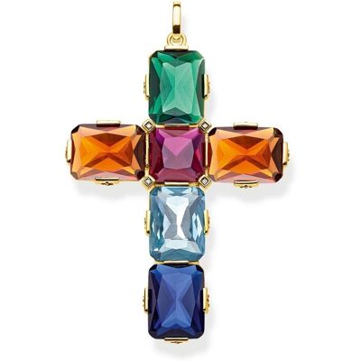 Thomas Sabo Anhänger - Kreuz Farbige Steine Gross - PE858-996-7 Thomas Sabo Anhänger - Kreuz Farbige Steine Gross - PE858-996-7