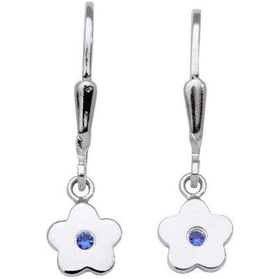 Schneider Basic Ohrringe - Silber - Blume hängend Blau - SK05 Schneider Basic Ohrringe - Silber - Blume hängend Blau - SK05