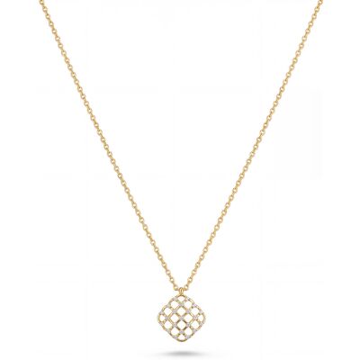 Palido Collier - Diamant Halskette 18K Gelbgold Filigran Rauten-Anhänger – Palido Palido Collier - Diamant Halskette 18K Gelbgold Filigran Rauten-Anhänger – Palido