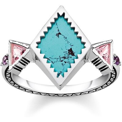Thomas Sabo Ring - Glam and Soul - Zick Zack Türkis - TR2232-992-7 Thomas Sabo Ring - Glam and Soul - Zick Zack Türkis - TR2232-992-7