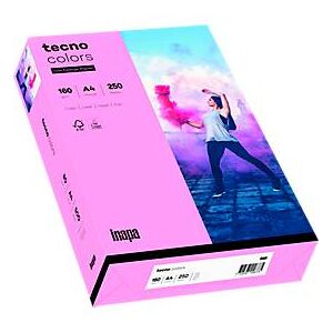 Farbiges Kopierpapier tecno colors, DIN A4, 160 g/m², rosa, 1 Paket = 250 Blatt