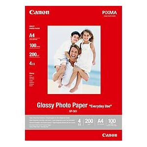Fotoglanzpapier CANON Everyday Use Glossy GP-501, DIN A4, 200 g/m², weiß, 1 Paket = 100 Blatt
