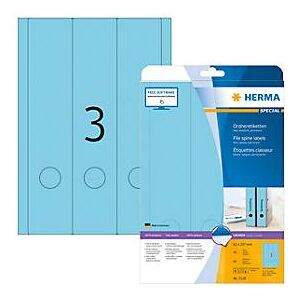 Herma Ordneretiketten A4, 297 x 61 mm, permanent haftend/bedruckbar, 60 Stück, blau