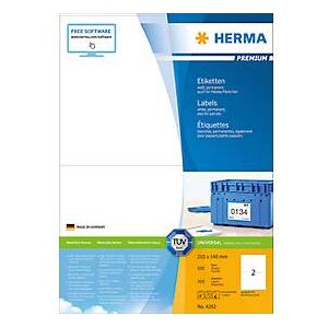 Herma Premium-Etiketten auf A4-Blättern, permanent haftend, 200 Etiketten, 100 Bogen