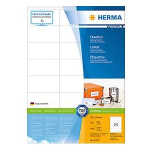 Herma Premium-Etiketten auf DIN A4-Blättern, permanent haftend, 2400 Etiketten, 100 Bogen