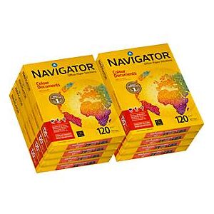 Kopierpapier Navigator Colour Documents, DIN A4, 120 g/m², hochweiß, 1 Karton = 8 x 250 Blatt