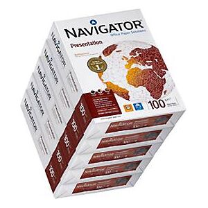 Kopierpapier Navigator Presentation, DIN A4, 100 g/m², hochweiß, 1 Karton = 5 x 500 Blatt