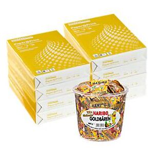 Schäfer Shop Select Kopierpapier Paper@Print, DIN A4, 80 g/m², weiß, 20 x 500 Blatt + GRATIS 1 Box Haribo Goldbären