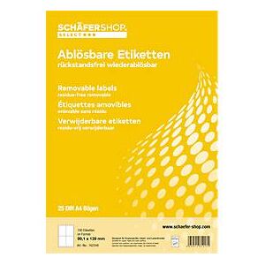 Schäfer Shop Select Universal-Etiketten, wiederablösbar, 99,1 x 139 mm, 100 Stück