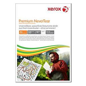 Synthetikpapier Xerox Premium NeverTear, DIN A4, 120 µm, weiß matt, 1 Paket = 10 Blatt