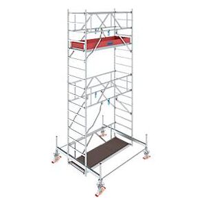 Alu-Fahrgerüst Stabilo Serie 100, 200 kg/m², TÜV-geprüft, gebremste Rollen, B 750 x T 2000 x H 5500 mm