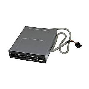 StarTech.com Interner USB 2.0 Kartenleser 3,5 (8,9cm) - 22-in-1 Front Panel Card Reader - Multi Speicherkartenleser für SD / CF / MMC - Kartenleser - USB 2.0