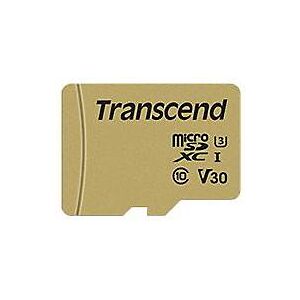 Transcend 500S - Flash-Speicherkarte (microSDHC/SD-Adapter inbegriffen) - 32 GB - Video Class V30 / UHS-I U3 / Class10 - microSDHC