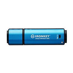 Kingston IronKey Vault Privacy 50C - USB-Flash-Laufwerk - verschlüsselt - 16 GB - USB-C 3.2 Gen 1 - TAA-konform