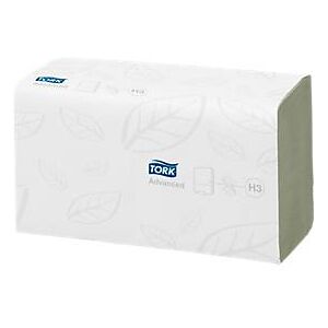 Tork® Papierhandtücher Advanced 290179, Zick-Zack-Falzung, 2-lagig, Einzeltuchentnahme, 15 Pack á 250 Stück (3750 Blatt), grün