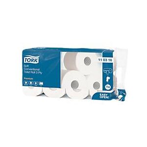 Tork® Toilettenpapier 110316, 3-lagig, weich, Premium Qualität, 72 Rollen á 250 Blatt, weiß