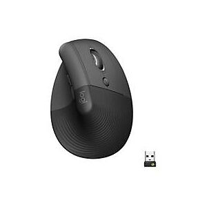 Logitech Lift Vertical Ergonomic Mouse - vertikale Maus - Bluetooth, 2.4 GHz - Graphite