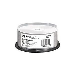 Verbatim DataLifePlus - 25 x BD-R DL - 50 GB 6x - breite bedruckbare Oberfläche - Spindel