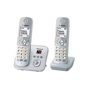 Panasonic KX-TG6822 - Schnurlostelefon - Anrufbeantworter mit Rufnummernanzeige - DECT - Pearly Silver + zusätzliches Handset