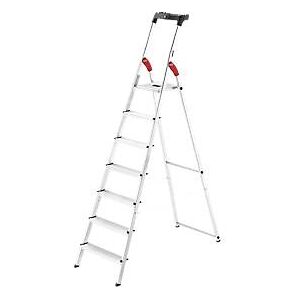 Stufen-Stehleiter Hailo L60 StandardLine, EN 131, mit Multifunktionsschale & Gelenkschutz, bis 150 kg, 7 Stufen