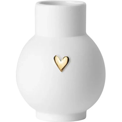 Räder Mini-Kugelvase Herz Gold 9 cm Lovely weiß Räder Mini-Kugelvase Herz Gold 9 cm Lovely weiß
