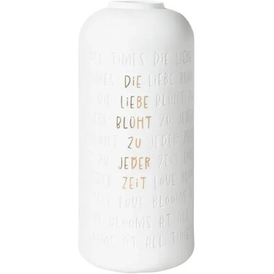Räder Vase Die Liebe blüht zu jeder Zeit H:30cm D:14cm Räder Vase Die Liebe blüht zu jeder Zeit H:30cm D:14cm