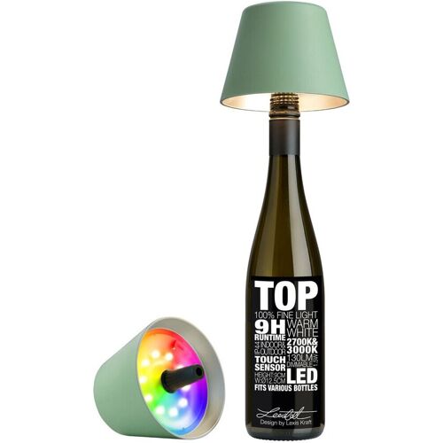 Sompex LED-Leuchte 11 cm 1,3 W Top 2.0 olivgrün  mit RGB-Farbwechsel