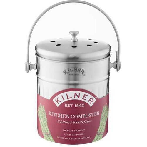 Kilner Tischabfallbehälter 2,0 l silber