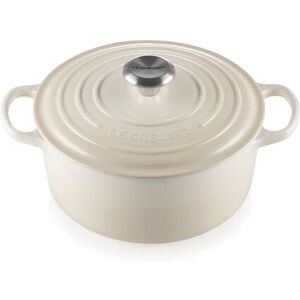 Le Creuset Bräter m.D. rund 24 cm Guss Signature Meringue