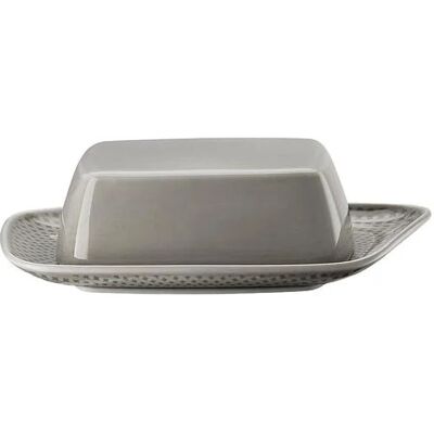 Rosenthal Junto Pearl Grey Butterdose - 250 g - Porzellan Rosenthal Junto Pearl Grey Butterdose - 250 g - Porzellan
