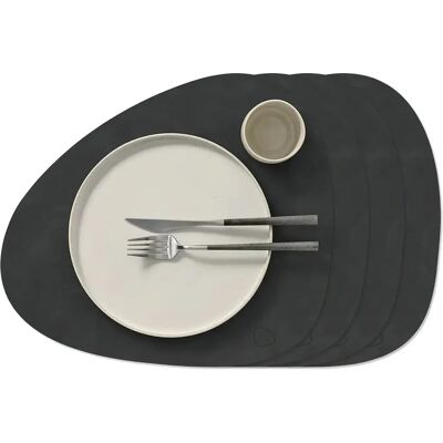 LINDDNA Tischset L 4er-Set Curve Nupo light grey LINDDNA Tischset L 4er-Set Curve Nupo light grey