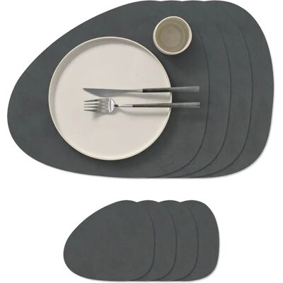 LINDDNA Tischset L 8er-Geschenk-Set Curve Nupo anthracite LINDDNA Tischset L 8er-Geschenk-Set Curve Nupo anthracite