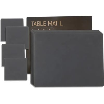 LINDDNA Tischset L 4er-Geschenkset Square Nupo anthracite LINDDNA Tischset L 4er-Geschenkset Square Nupo anthracite