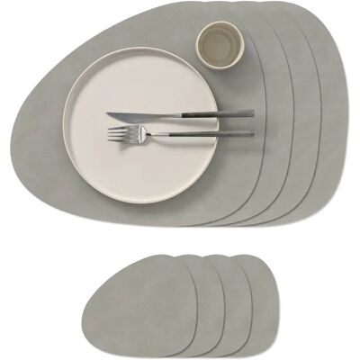 LINDDNA Tischset L 8er-Geschenk-Set Curve Nupo light grey LINDDNA Tischset L 8er-Geschenk-Set Curve Nupo light grey